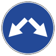 Дорожный знак 4.2.3 «Объезд препятствия справа или слева» (металл 0,8 мм, III типоразмер: диаметр 900 мм, С/О пленка: тип А коммерческая)